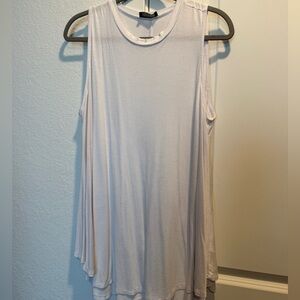 Lane Bryant White Sleeveless Tunic